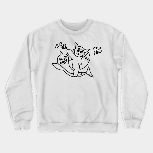 Pew Pew Kitty Crewneck Sweatshirt by GiiPiiD